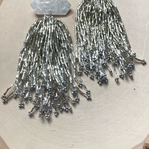 Anthropologie Bead Tassel Statement Earrings - Picture 5 of 13